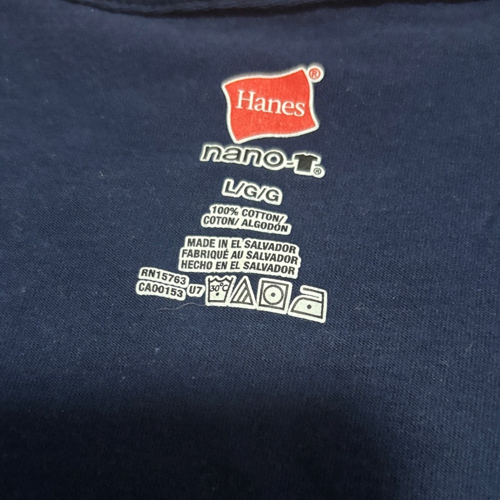 Nashville Predators Hanes Navy Blue Nano-T Shirt - Picture 2 of 4